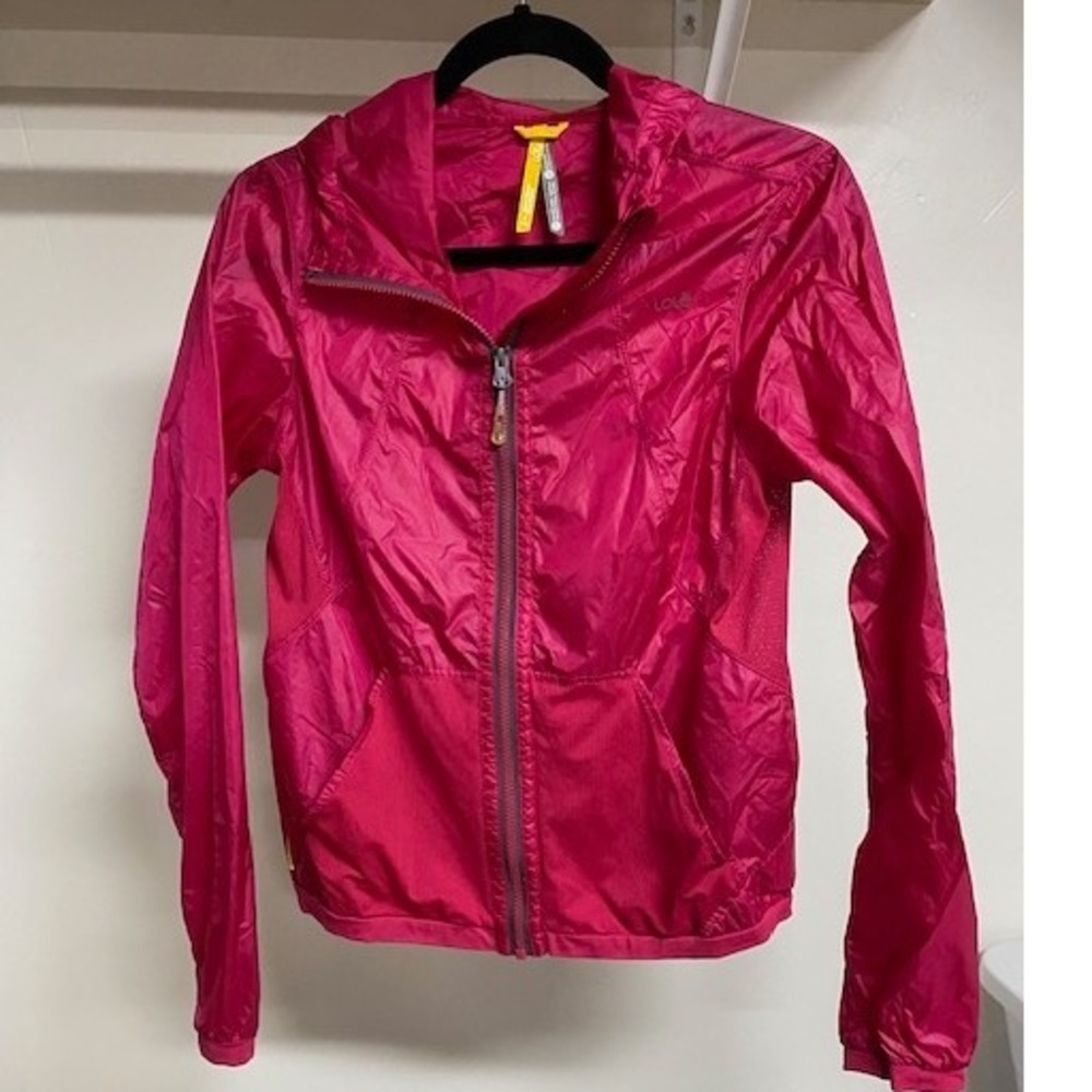 Lole Women's Pink Packable Lightweight Windbreaker Jacket Small Hiking Running
